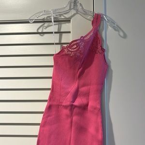 SELF-PORTRAIT. pink bodycon dress. Size small. Worn once